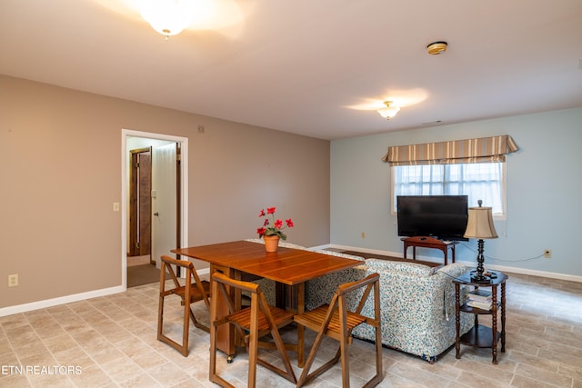 view of dining area