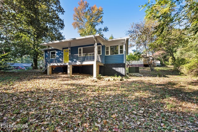 view of front of home with covered porch