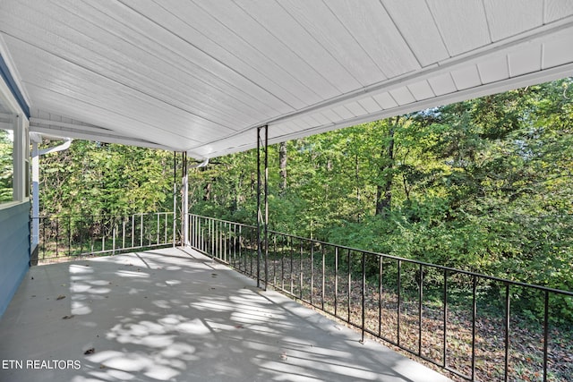 view of patio / terrace with a balcony