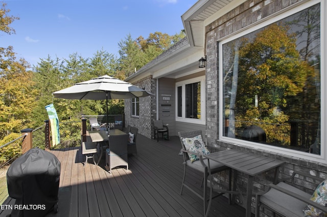 339 Eagles Rdg, Tazewell, TN 37879 - deck with outdoor dining area and area for grilling