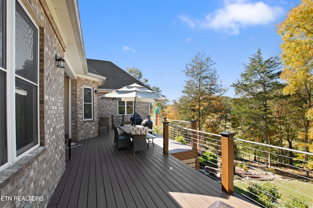 view of wooden terrace