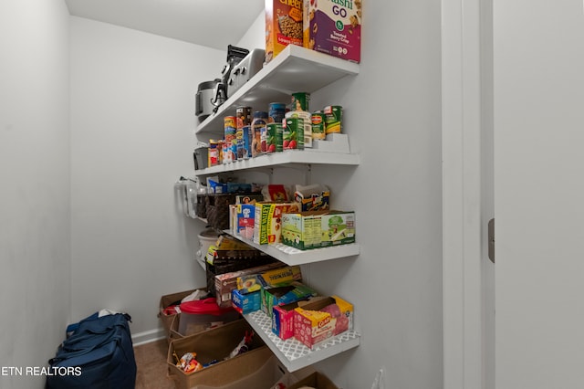 view of pantry