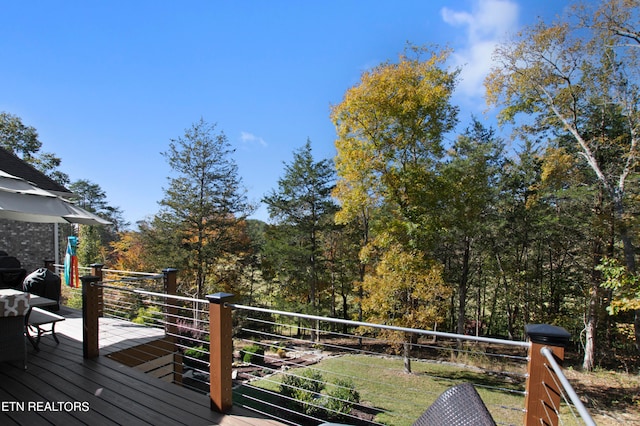 view of wooden deck