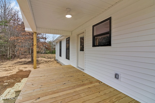 view of wooden terrace