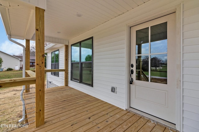 view of wooden deck