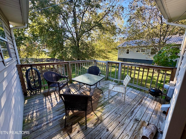 view of wooden deck