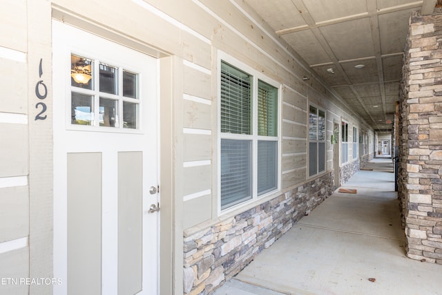 view of doorway to property