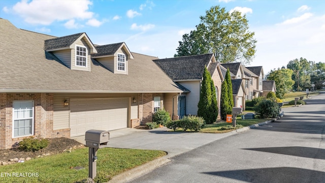 view of front facade featuring a garage