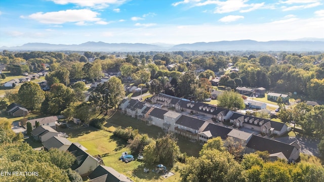 aerial view featuring a mountain view