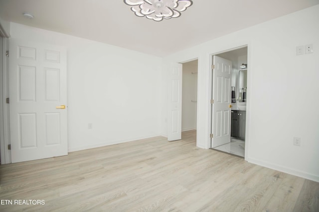 empty room featuring light hardwood / wood-style floors