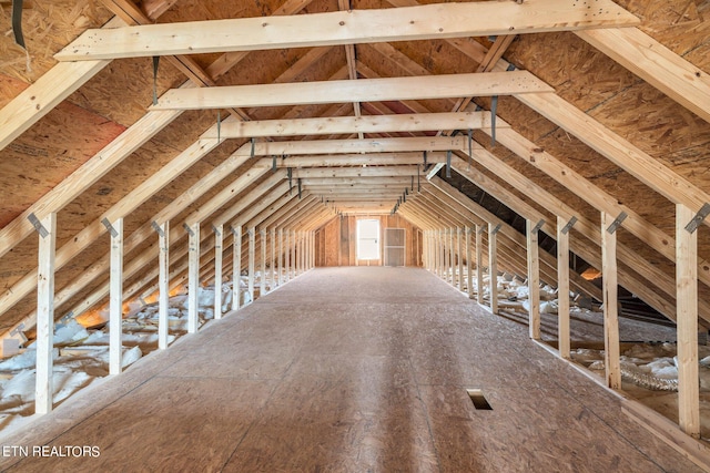 view of attic