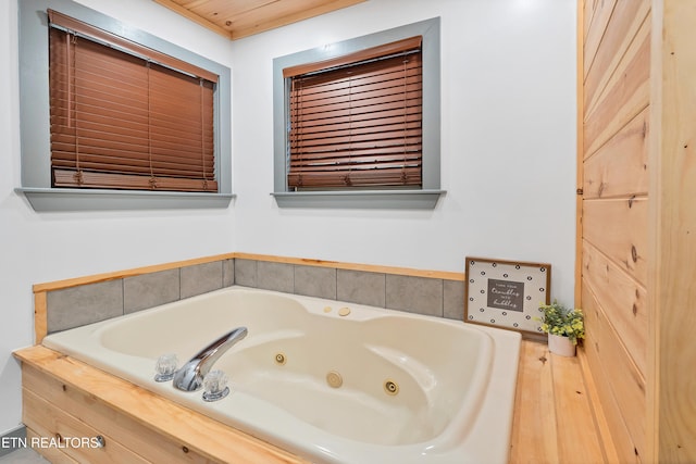 bathroom featuring a tub