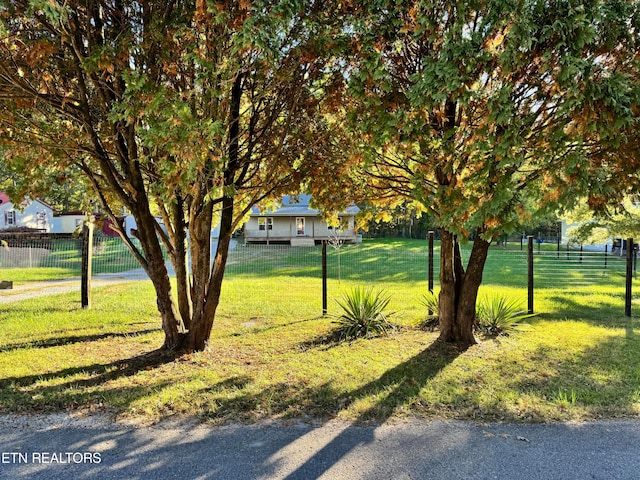 exterior space with a front yard