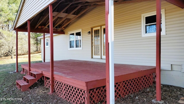 view of wooden deck