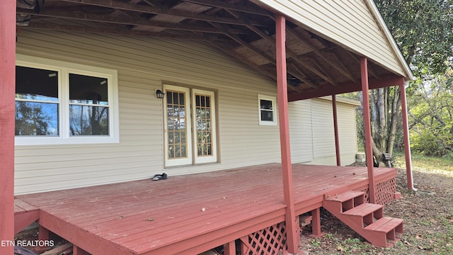 view of wooden deck