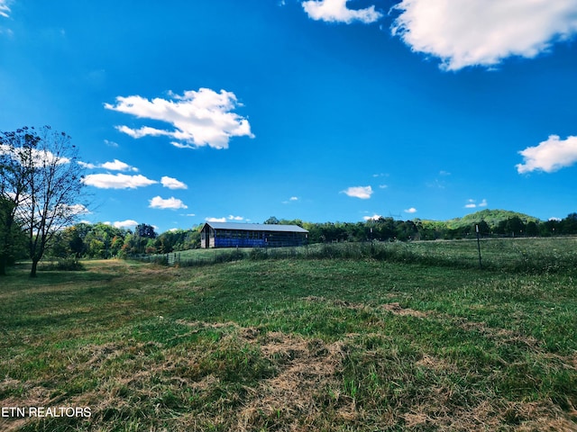 view of yard featuring a rural view