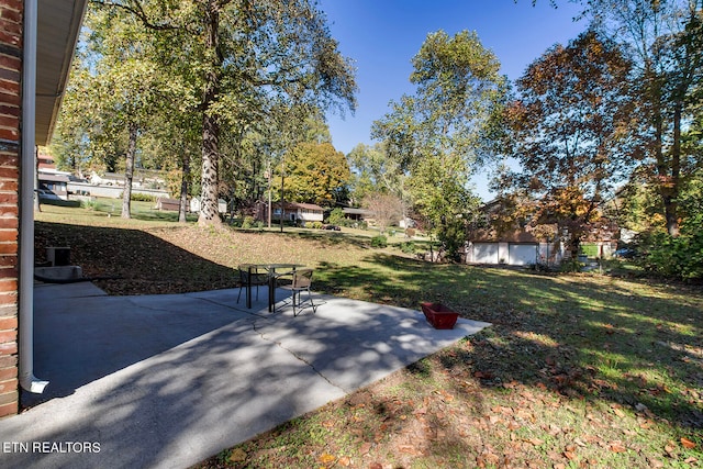 view of yard featuring a patio area