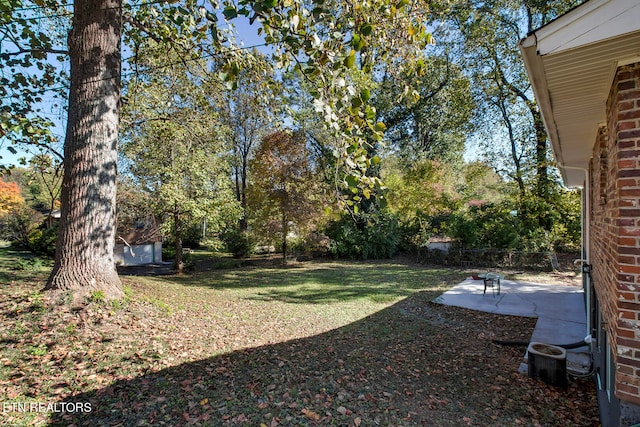 view of yard with a patio area and central AC