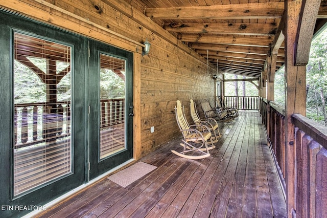 view of wooden terrace
