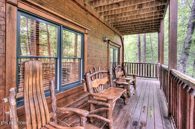 view of wooden deck