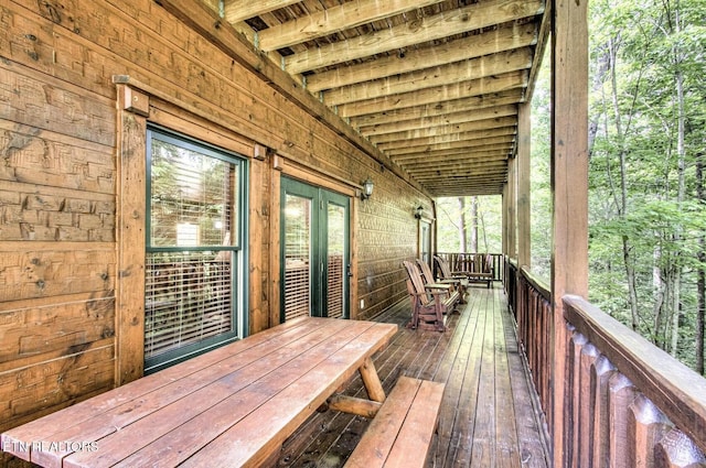 view of wooden terrace