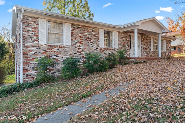 view of single story home