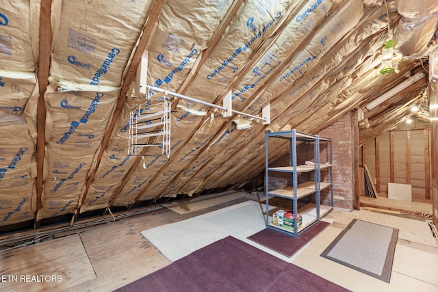 view of attic