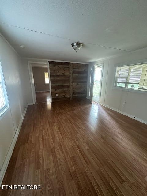 interior space featuring dark hardwood / wood-style flooring