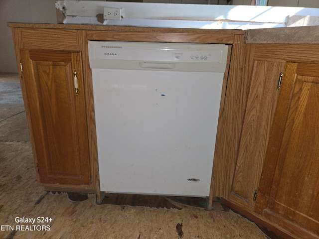 interior details with white dishwasher