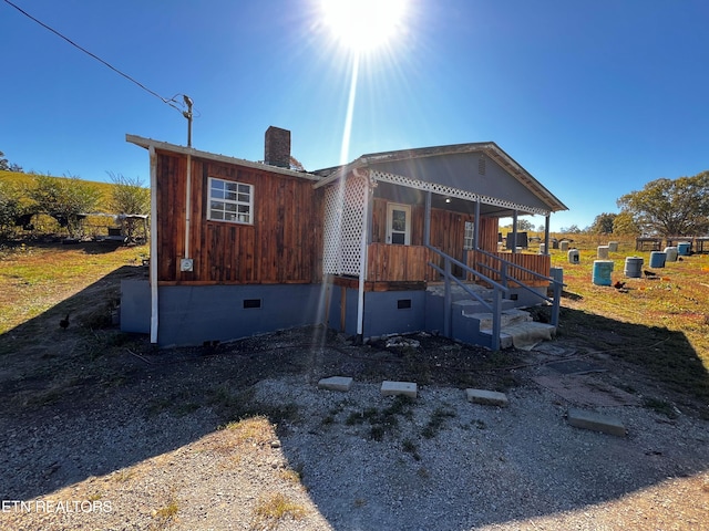 view of front of home featuring a porch