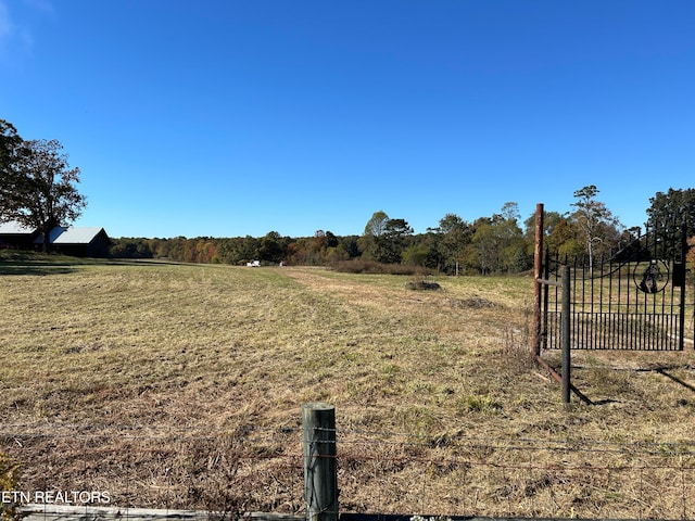 view of yard featuring a rural view