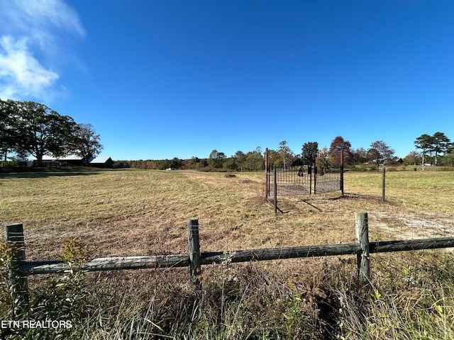 view of yard featuring a rural view