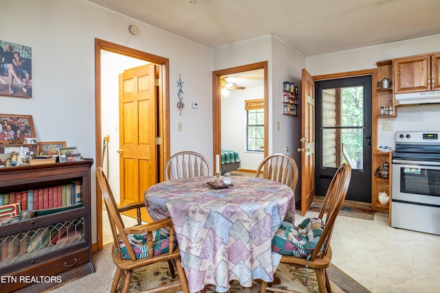 view of dining area