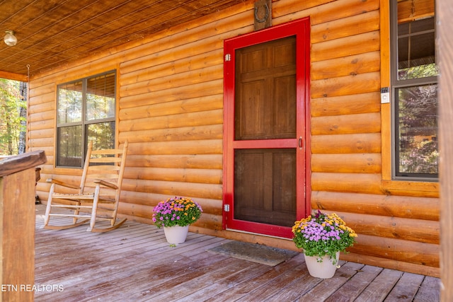 exterior space with covered porch