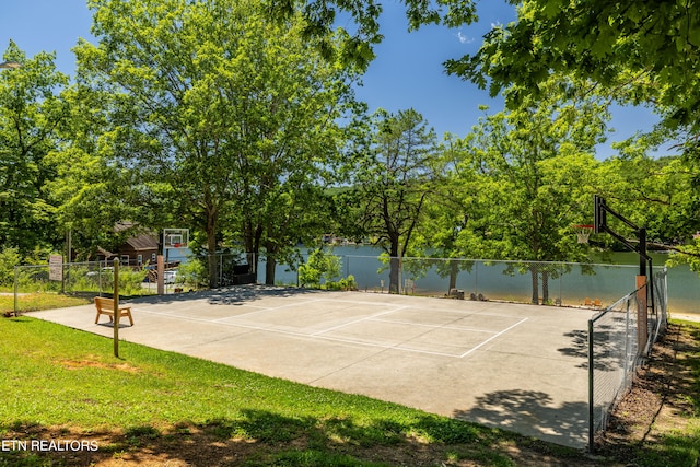 exterior space featuring a water view