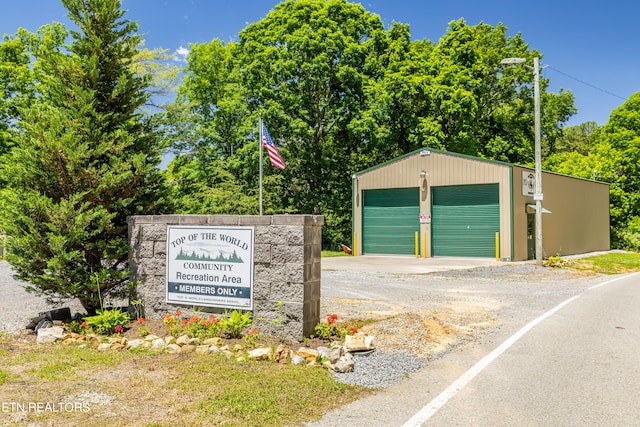 view of community sign