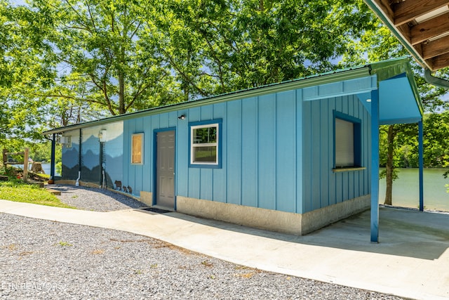 view of home's exterior with a patio area