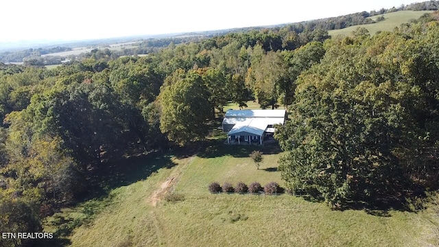 bird's eye view with a rural view