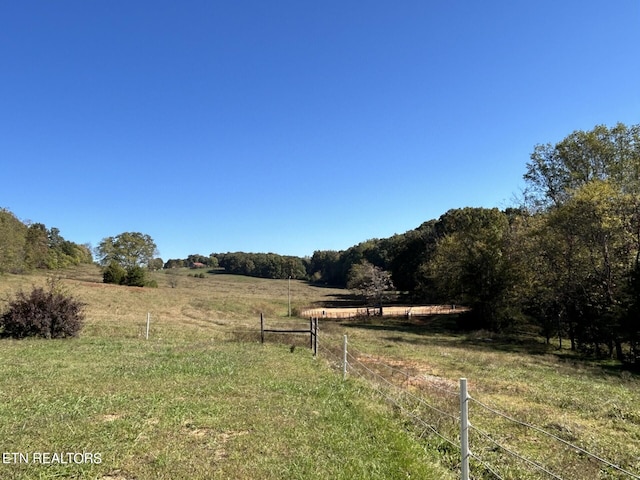 view of yard featuring a rural view