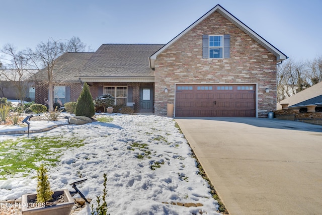 view of property with a garage