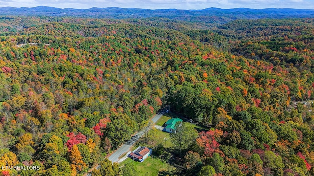 aerial view featuring a mountain view