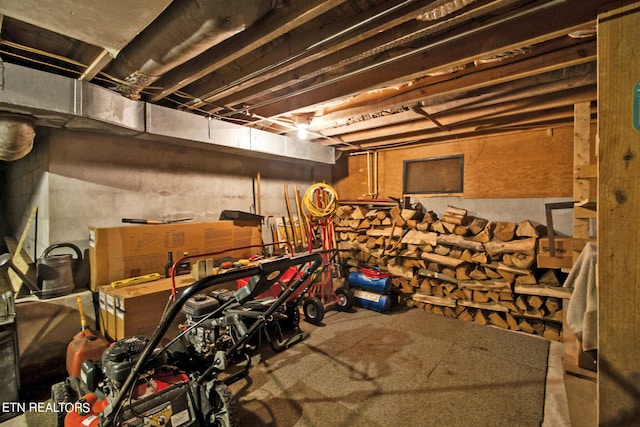 view of basement