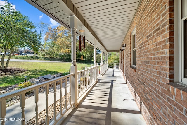 view of patio with a porch