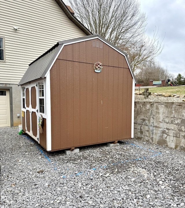 view of shed