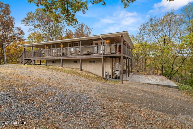 exterior space featuring a deck