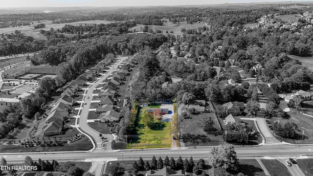 aerial view with a residential view