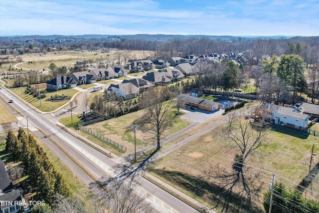 bird's eye view with a residential view