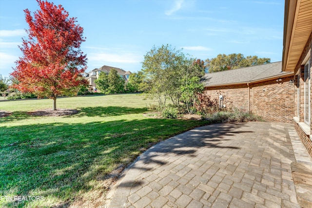 view of yard with a patio