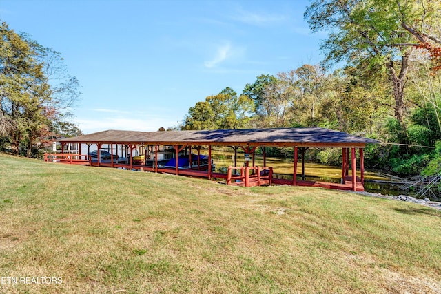 view of yard featuring a gazebo