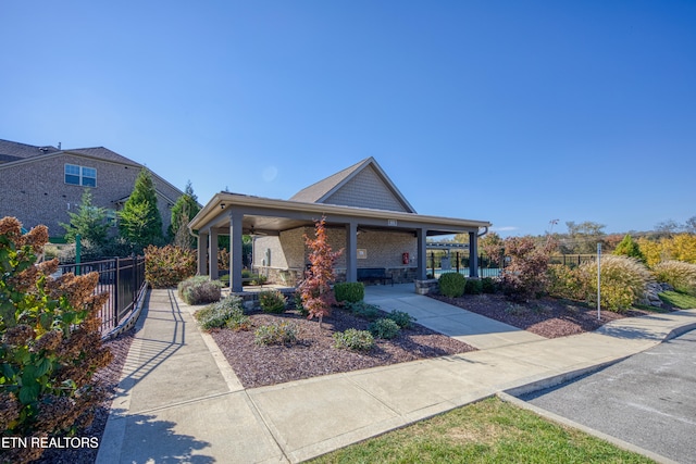 view of front of home featuring covered porch